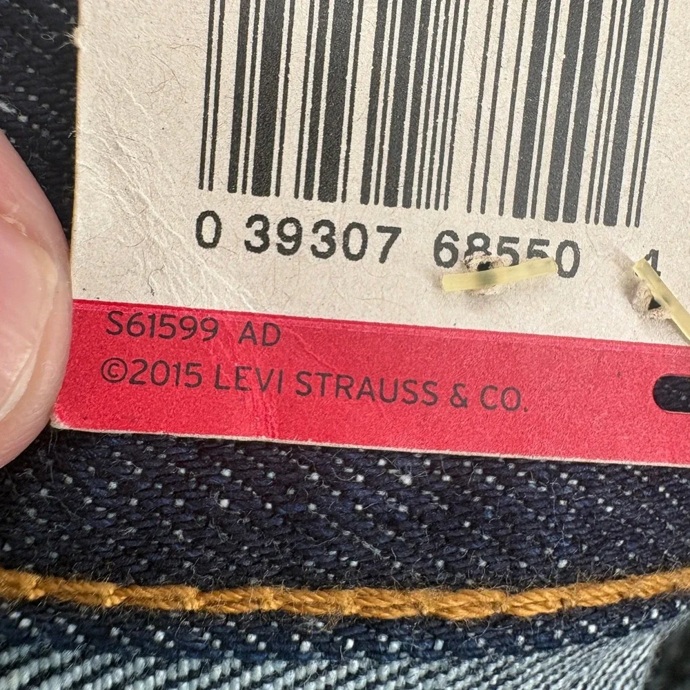 Levis 505 Regular Fit Jeans Mens 34x30 Dark Wash Straight Leg Denim Pants